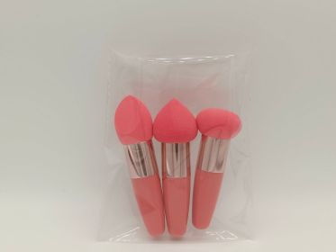 Three Brushes Set Sponge Beauty Blender Cushion Compact Wet And Dry Dual-use Beauty Blender Makeup Tools