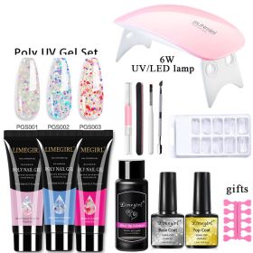 Nail Extension Gel Set Crystal UV Phototherapy (Option: 2style-USB)