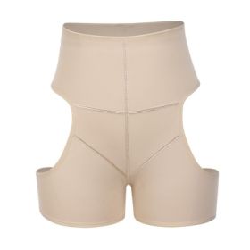 Hip-lifting pants, rubber, fat-moving pants (Option: Beige-L)