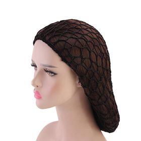 Ladies Hand Crocheted Drooping Hair Net, Hair Care Long Net Bag, Mesh Night Cap (Color: Black)