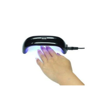 9W Mini USB LED UV lamp for Nails Dryer For Curing Led Rainbow Lamp For Nail Gel Polish Dryer Manicure Tools Lamp for Nail (Color: Black)