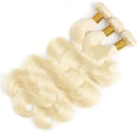 Simulated Human Hair Body Wave Curtain 613 Wig Snake Wavy High Temperature Silk (Option: Light gold-16inches)