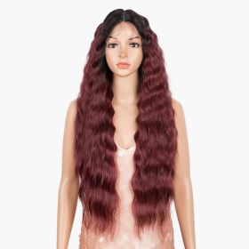 Women's Wig Wave Long Curly Hair Chemical Fiber Headgear (Option: TT1B530)