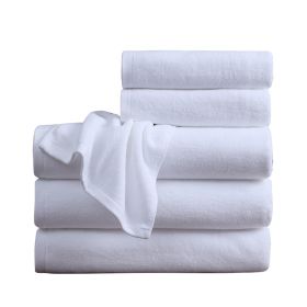 Cotton White Bath Towel Special Soft Bed Towel Cotton Thickened Absorbent (Option: 500g Soft 140x70)