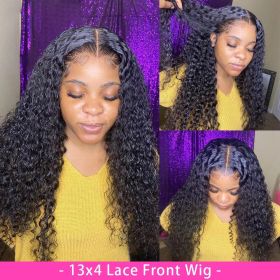 Curly Human Hair Wig Lace Hair Products (Option: 4x4 150density-10inch)