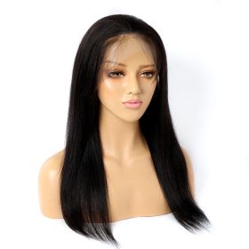 Real Human Hair Wig Lace Hair Set 9a Hair Quality Straight Hair (Option: 13x6 Lace Intranet-20inch)