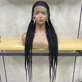 Stretch Mesh Chemical Fiber Head Cover 9 Strand Braid Wig (Option: 1B)