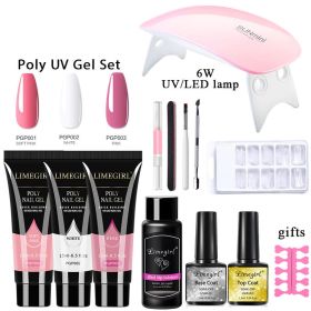 Nail Extension Gel Set Crystal UV Phototherapy (Option: 8style-USB)