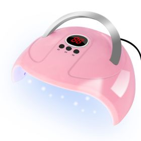 High-power Quick-drying Phototherapy Lamp Nail Dryer (Option: Pink-US)